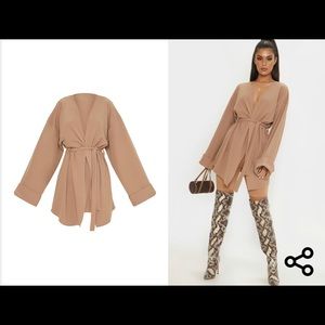 NWT Belted Oversized Sleeve Blazer